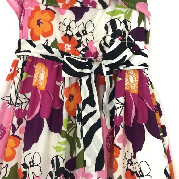 🛍 Gymboree Wild For Zebras Floral Dress Girls 5 - Picture 3 of 14